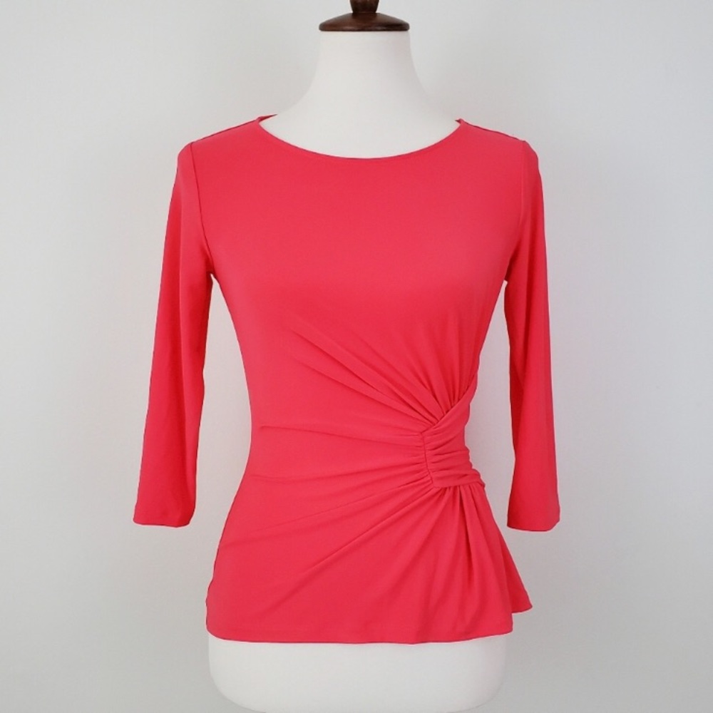 Ruched/Cinched Pink Blouse